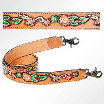 American Darling ADSTF144 Hand Tooled Genuine Leather Crossbody Handle Strap For Bags